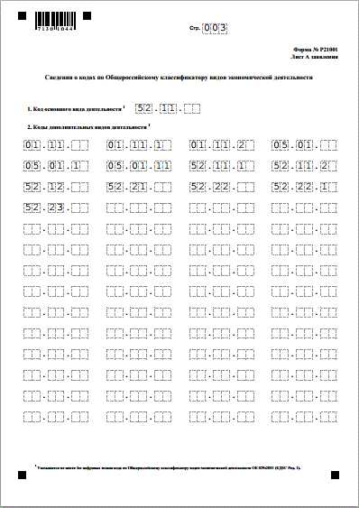 Форма 21001 образец